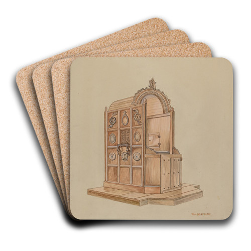 Confessional by William Hoffman Art Drink Coaster set