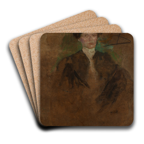 Portrait of a Woman by Olga Boznanska Art Drink Coaster set