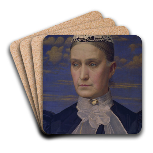 Portrait Of The Artist's Mother by Joseph Edward Southall Art Drink Coaster set Portrait Of The Artist's Mother by Joseph Edward Southall Art Drink Coaster set