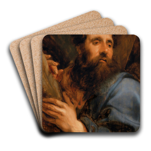 Saint Andrew by Anthony van Dyck Art Drink Coaster set