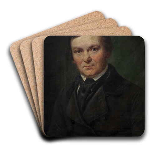 The Architect Gottlieb Bindesbll by Wilhelm Marstrand Art Drink Coaster set