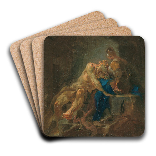 Cimon und Pero by Franz Sigrist the elder Art Drink Coaster set