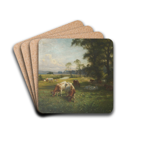 Cattle Grazing by Joseph Farquharson Drink Coasters - set of 4
