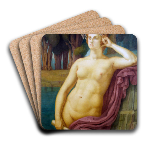 The Muse by Armand Point Art Drink Coaster set