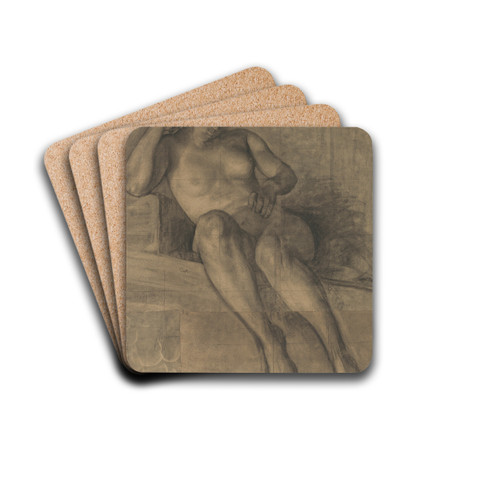 Figure Study by Charles Mertens Drink Coasters - set of 4