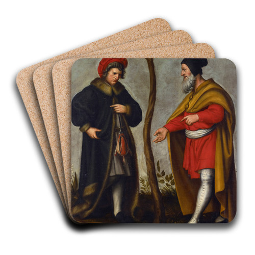 The Prophets Daniel and Hosea by Bartholomus Sarburgh Art Drink Coaster set