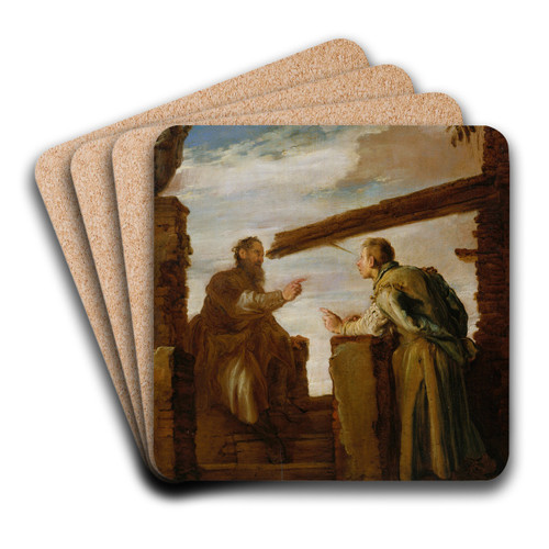 The Parable of the Mote and the Beam by Domenico Fetti Art Drink Coaster set The Parable of the Mote and the Beam by Domenico Fetti Art Drink Coaster set