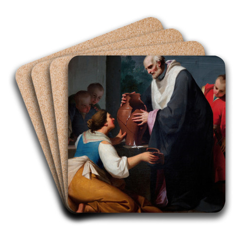 Miracle of St Jan Kanty by Tadeusz Kuntze-Konicz Art Drink Coaster set