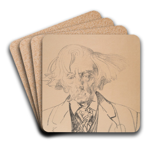 Portrait of Stanisaw Bryniarski by Jacek Malczewski Art Drink Coaster set