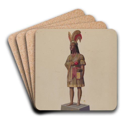 Tobacco Store Figure by Eugene Croe Art Drink Coaster set