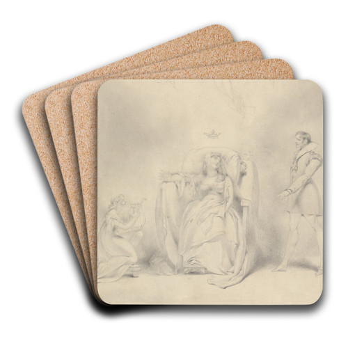 Queen Katherine's Dream by George Henry Harlow Art Drink Coaster set
