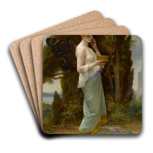 Psych by Alexandre Cabanel Art Drink Coaster set