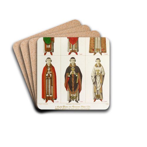 English Priests by Augustus Pugin Drink Coasters - set of 4