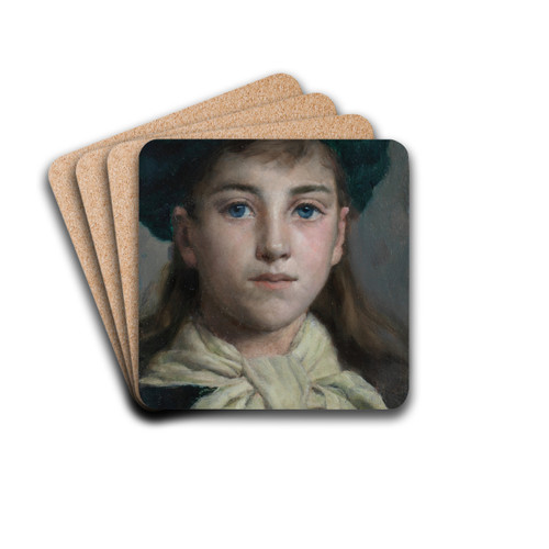 Portrait of a girl by Edwin Harris Art Drink Coaster set