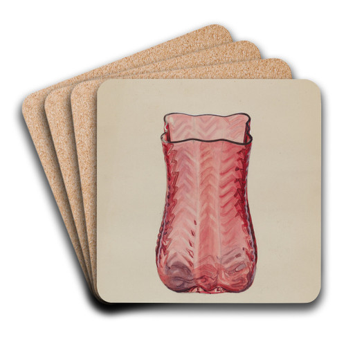 Ruby Vase by Ralph Atkinson Art Drink Coaster set Ruby Vase by Ralph Atkinson Art Drink Coaster set