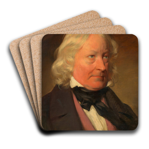 Bertel Thorwaldsen, Bildhauer by Friedrich von Amerling Art Drink Coaster set