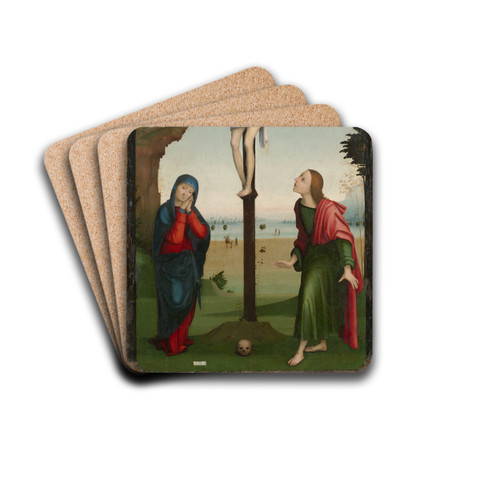 TheCrucifixion by The Master of the Risen Magdalen Drink Coasters - set of 4