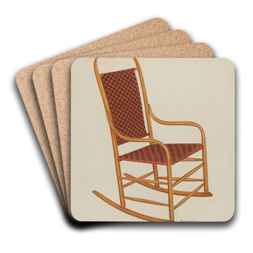 Rocking Chair by Frank Gutting Art Drink Coaster set
