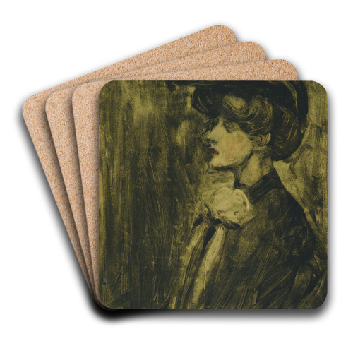 Portrait of Constance McIntyre by Raymond McIntyre Art Drink Coaster set