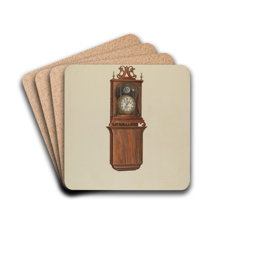 Wall Clock by Isadore Goldberg Drink Coasters - set of 4