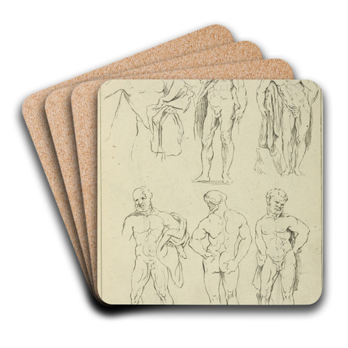 Six male figures by Peter Paul Rubens Art Drink Coaster set