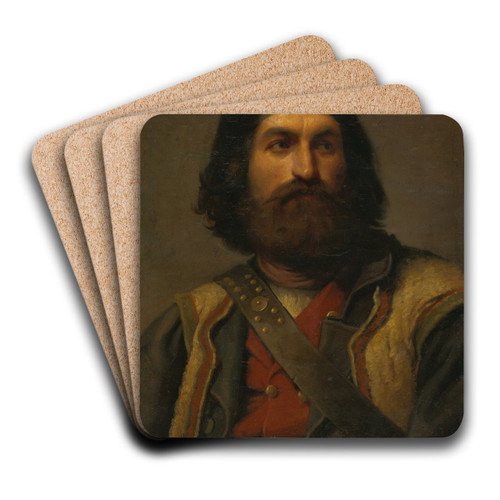 Portrait of a man by Gyula Benczr Art Drink Coaster set Portrait of a man by Gyula Benczr Art Drink Coaster set