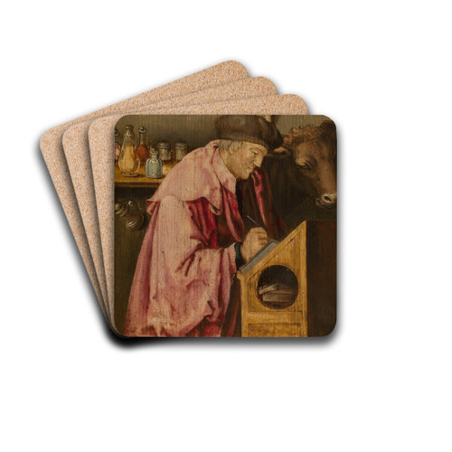 Saint Luke by Lucas Van Leyden Drink Coasters - set of 4 Saint Luke by Lucas Van Leyden Drink Coasters - set of 4