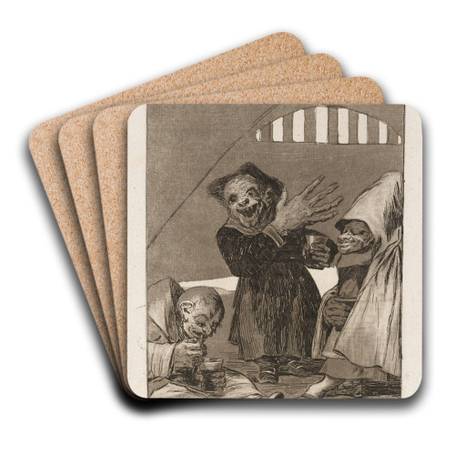 Duendecitos. (Hobgoblins.) by Francisco de Goya Art Drink Coaster set