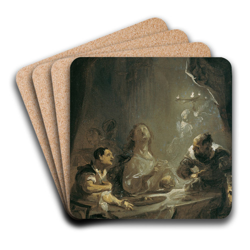 Christus in Emmaus by Joseph Winterhalder the younger Art Drink Coaster set