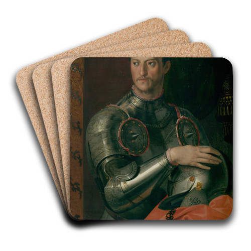 Cosimo I De' Medici (15191574) by Agnolo Bronzino Art Drink Coaster set
