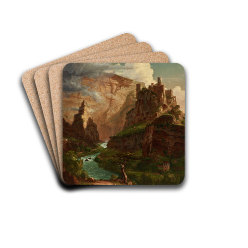 The Fountain of Vaucluse by Thomas Cole Drink Coasters - set of 4