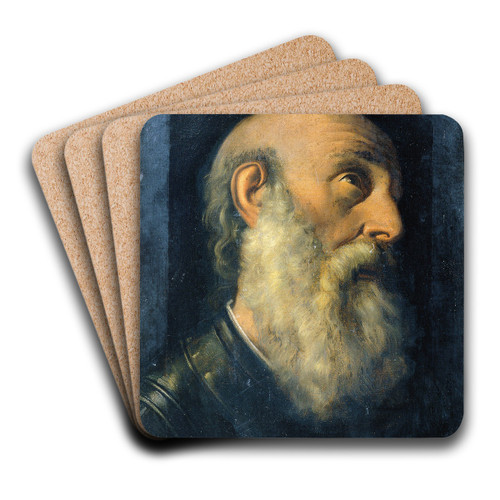 Studienkopf eines Apostels by Joseph Hasslwander Art Drink Coaster set Studienkopf eines Apostels by Joseph Hasslwander Art Drink Coaster set