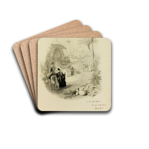 Study for Illustration for Aline, Queen of Golconda by Albert Lynch Drink Coasters - set of 4