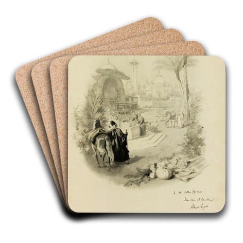 Study for Illustration for Aline, Queen of Golconda by Albert Lynch Art Drink Coaster set