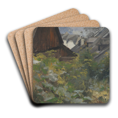 Dorfstudie by Anton Nowak Art Drink Coaster set Dorfstudie by Anton Nowak Art Drink Coaster set