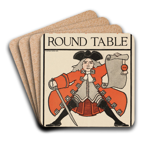 Harper's round table, fourth of July by Maxfield Parrish Art Drink Coaster set