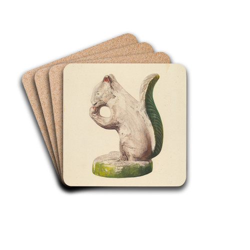 Squirrel by Beatrice DeKalb Drink Coasters - set of 4