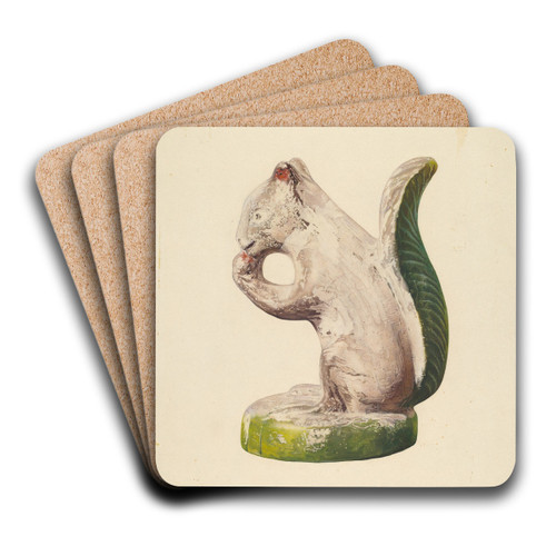 Squirrel by Beatrice DeKalb Art Drink Coaster set