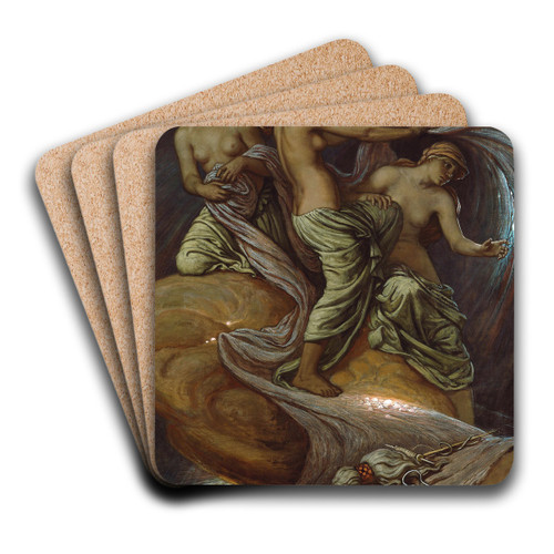 The Fates Gathering in The Stars by Elihu Vedder Art Drink Coaster set