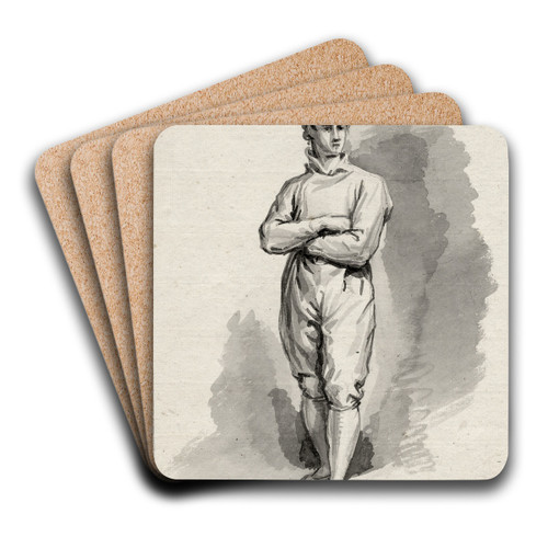 Staande man, de armen over elkaar by David Humbert de Superville Art Drink Coaster set