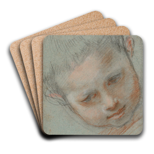 Head of a Boy by Federico Barocci Art Drink Coaster set