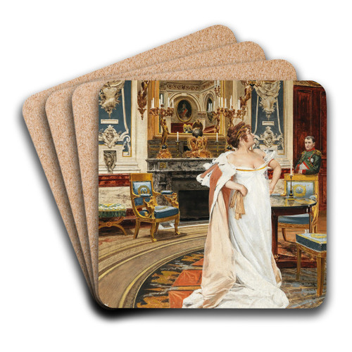 Napoleon and Josephine by Oskar Rex Art Drink Coaster set