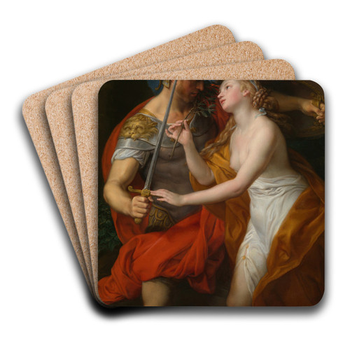 Allegory of Peace and War by Pompeo Batoni Art Drink Coaster set