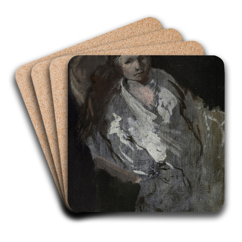 Madame Carpeaux en dshabill by Jean-Baptiste Carpeaux Art Drink Coaster set