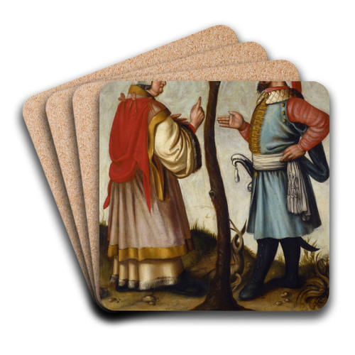 The Prophets Micah and Nahum by Bartholomus Sarburgh Art Drink Coaster set