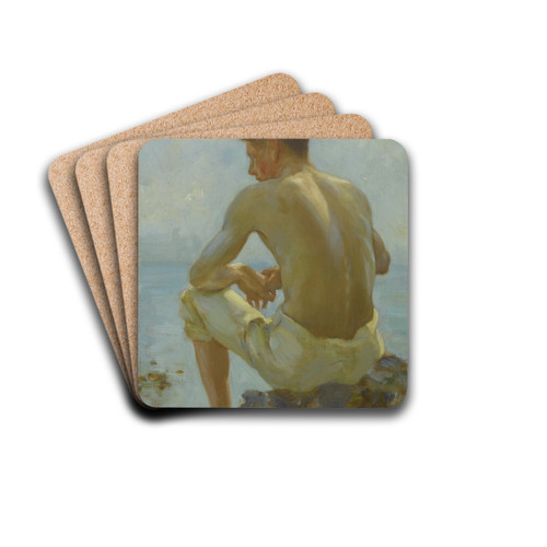 A Young Sailor by Henry Scott Tuke Drink Coasters - set of 4