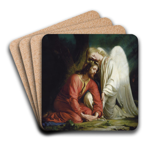 Christ at Gethsemane by Carl Bloch Art Drink Coaster set