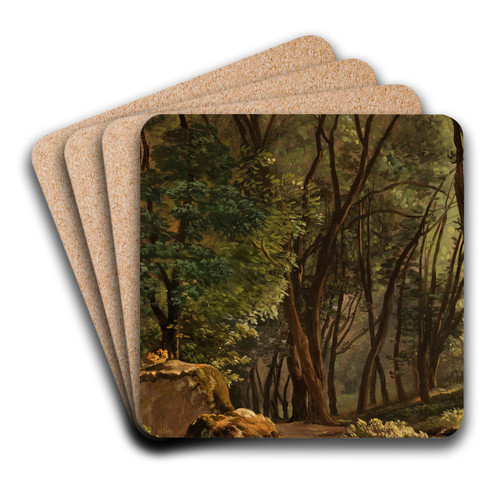 Im Park von Ariccia by Simon Denis Art Drink Coaster set Im Park von Ariccia by Simon Denis Art Drink Coaster set