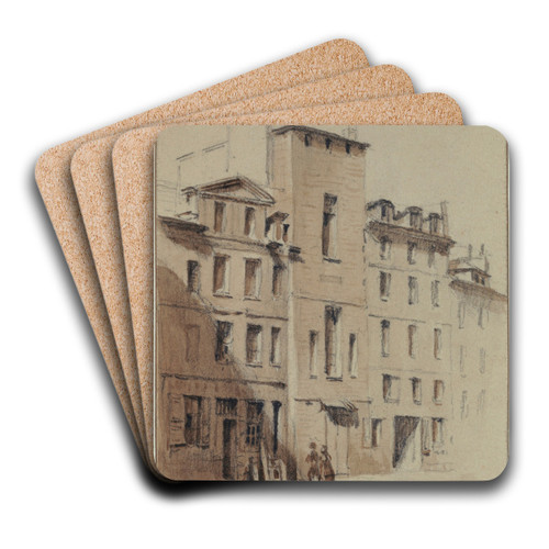 Tour des plerins, restes de l'glise Saint Jean de Latran by Auguste-Sbastien Bnard Art Drink Coaster set
