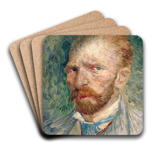 Self-Portrait by Vincent van Gogh Art Drink Coaster set